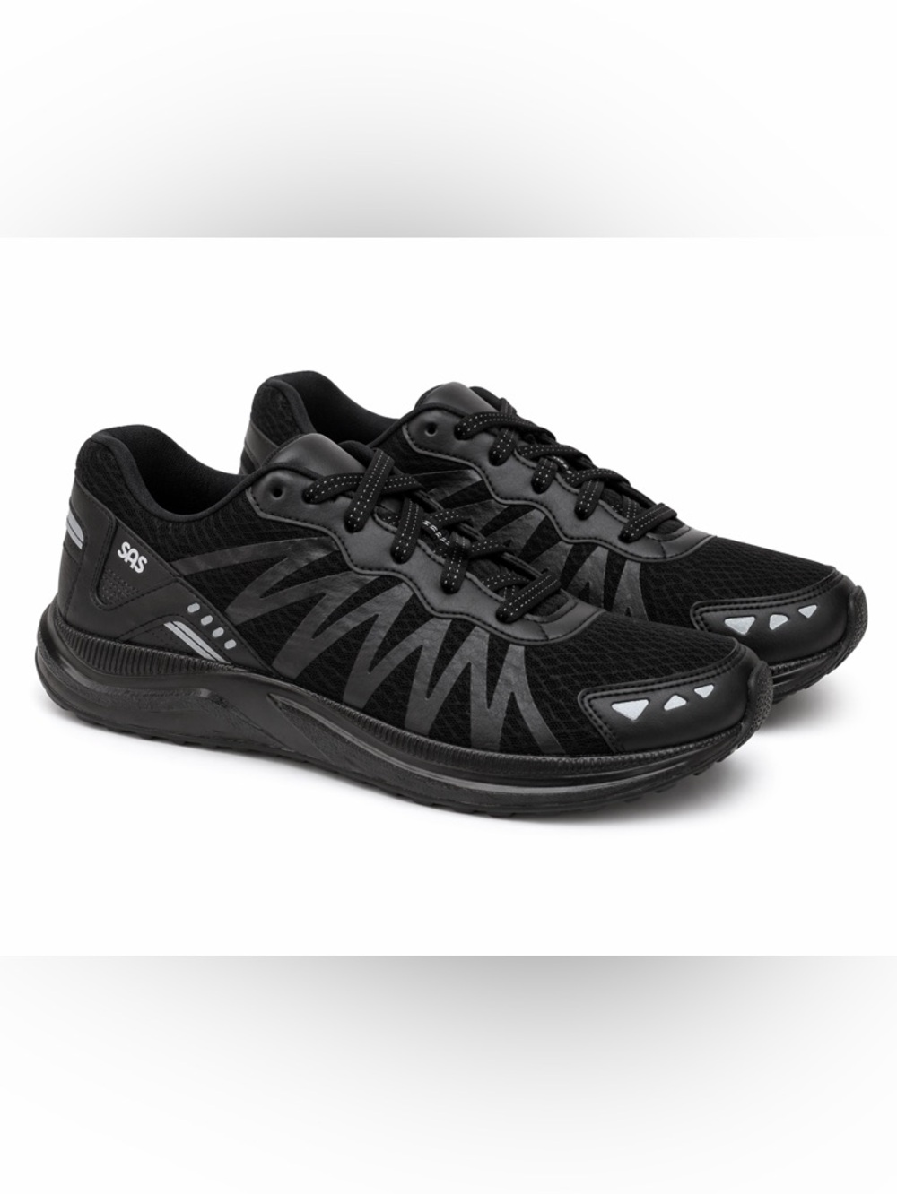SAS Mission One Lace Up Sneakers Women’s 8B Black Comfort Shoes EUC Like New